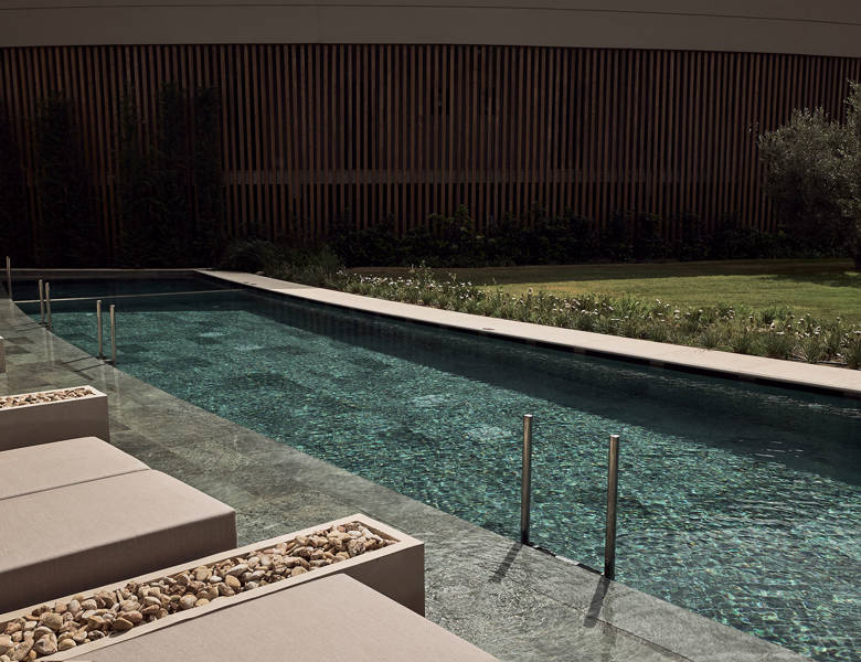 Zelia Resort Halkidiki Deluxe Double Swim Up pool and sunbeds
